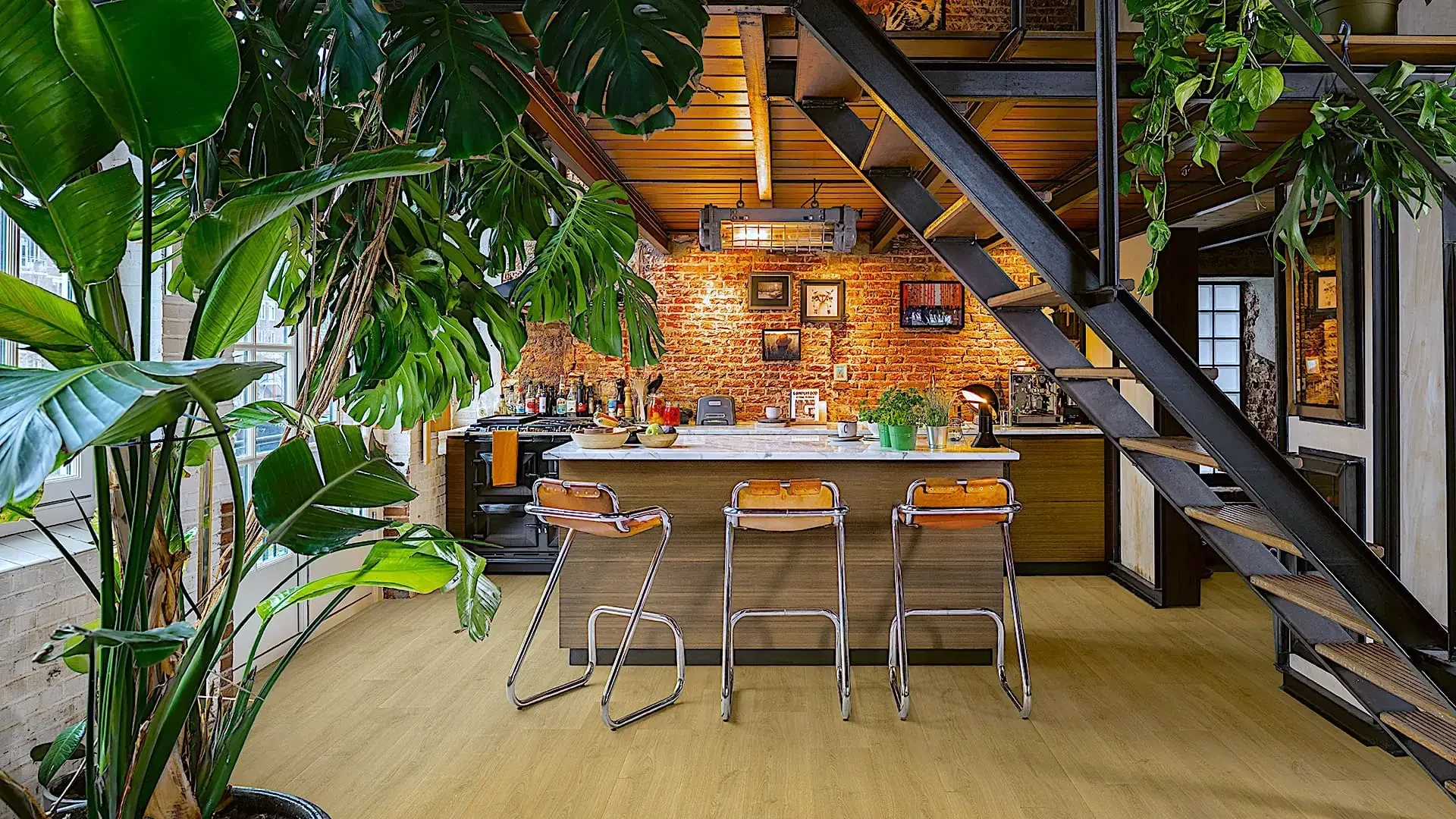 Exemple de cuisine style loft